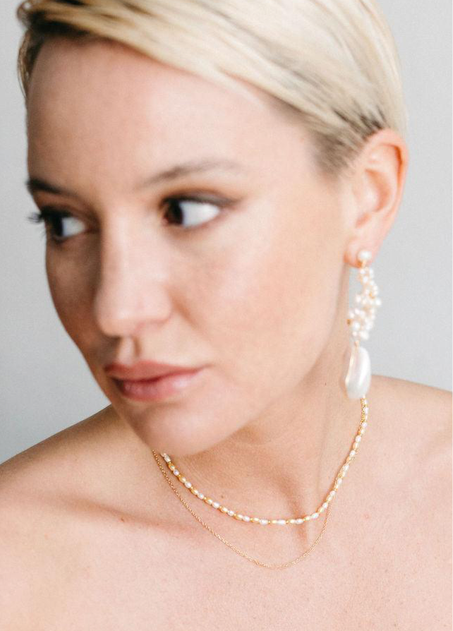 Boucles longues Max en perles